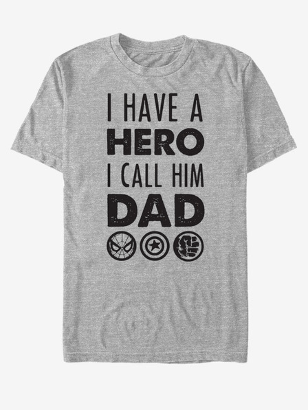 ZOOT.Fan Šedé unisex tričko ZOOT.Fan Marvel Hero Dad