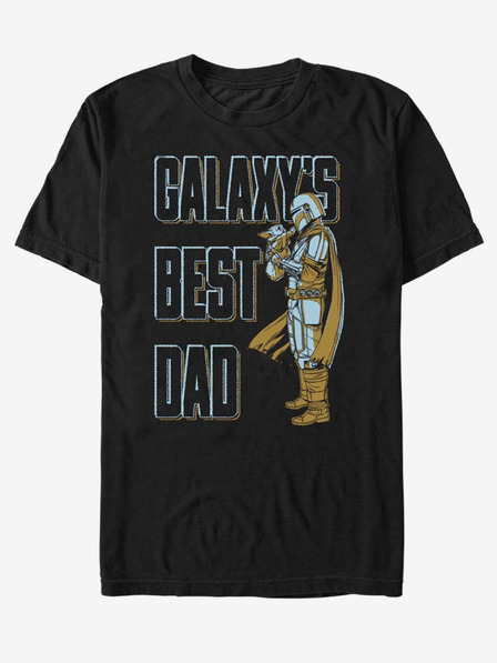 ZOOT.Fan Černé unisex tričko ZOOT.Fan Star Wars Daddy MandoO
