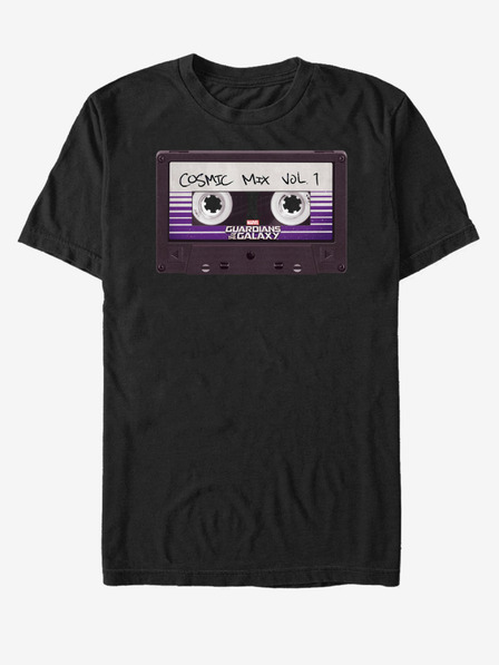 ZOOT.Fan Černé unisex tričko Kazeta Strážci Galaxie ZOOT.FAN Marvel