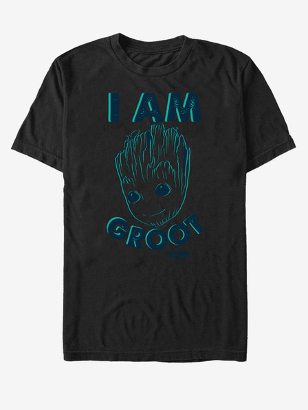 ZOOT.Fan Černé unisex tričko I Am Groot Strážci Galaxie ZOOT.FAN Marvel
