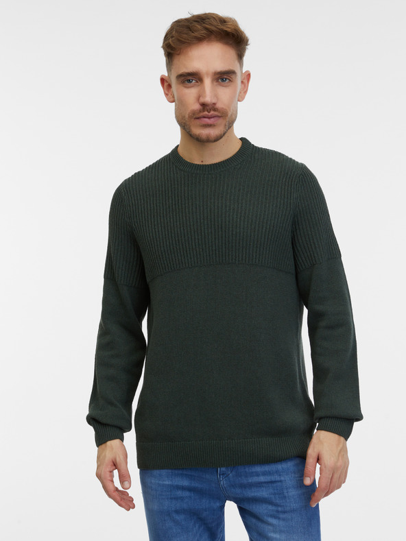 ONLY & SONS Tmavě zelený pánský svetr ONLY & SONS Al