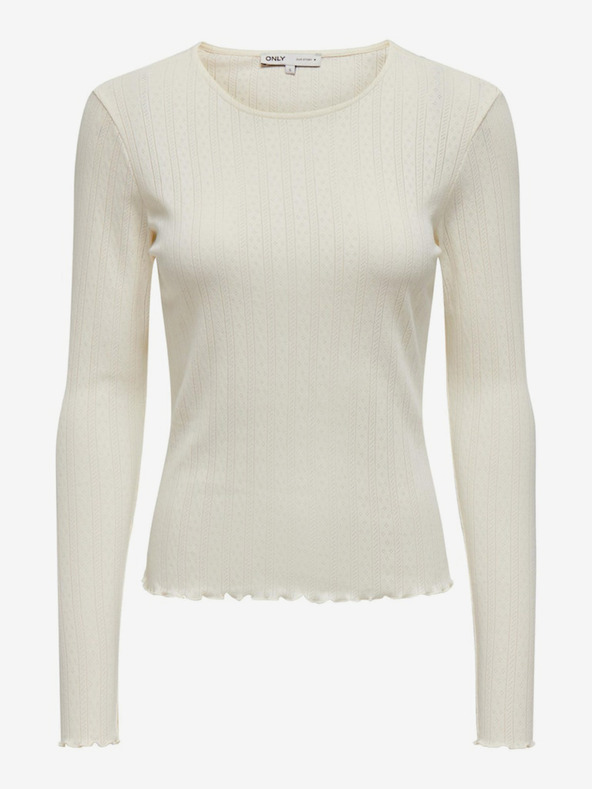 ONLY Krémové dámské pruhované basic tričko ONLY Carlotta