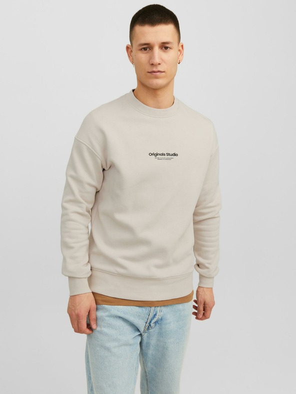Jack & Jones Béžová pánská mikina Jack & Jones Vester
