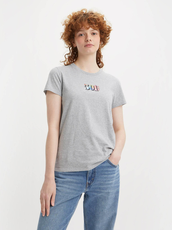 Levi's® Šedé dámské žíhané tričko Levi's® 501