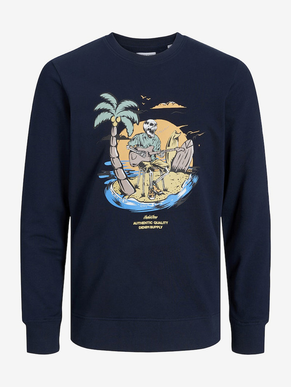Jack & Jones Tmavě modrá pánská mikina Jack & Jones Zion