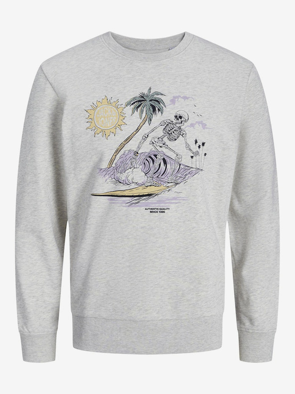 Jack & Jones Světle šedá pánská mikina Jack & Jones Zion