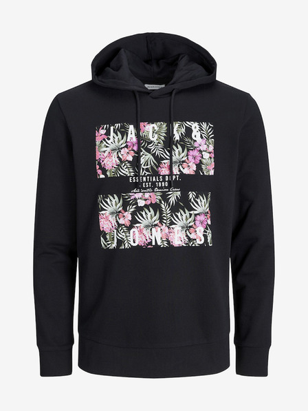 Jack & Jones Černá pánská mikina s kapucí Jack & Jones Chill