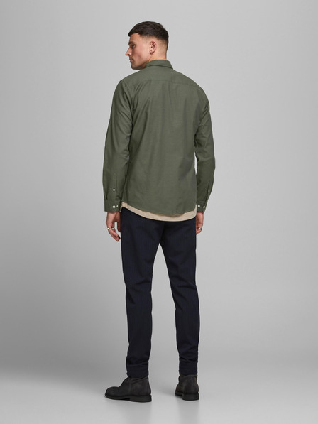 Jack & Jones Khaki pánská svrchní košile Jack & Jones Oxford