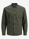 Jack & Jones Khaki pánská svrchní košile Jack & Jones Oxford