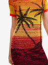 Desigual Žluto-oranžové dámské šaty Desigual Bipalmeri