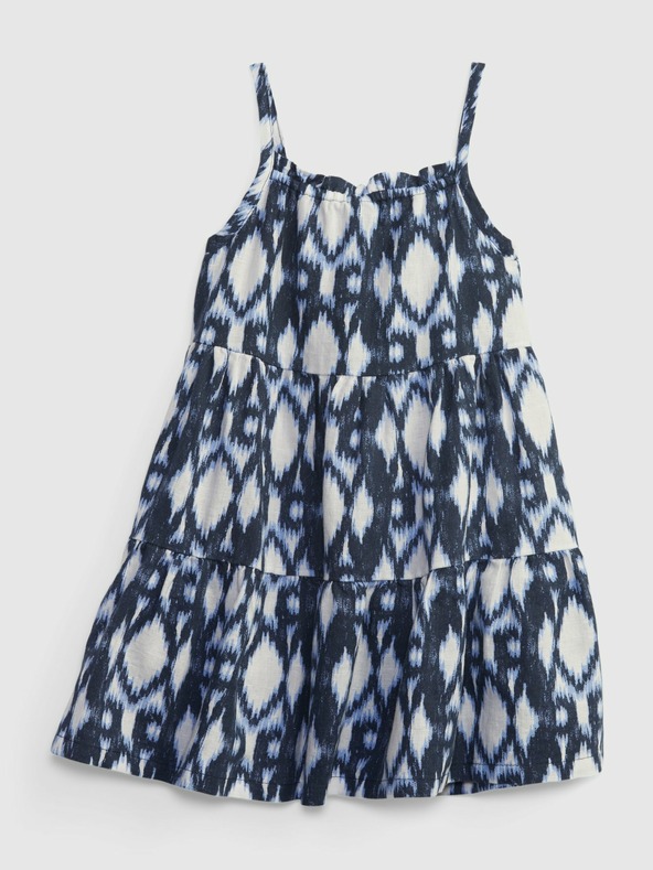 GAP Baby lněné vzorované šaty GAP