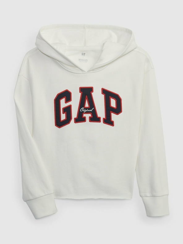 GAP Dětská mikina logo s kapucí GAP