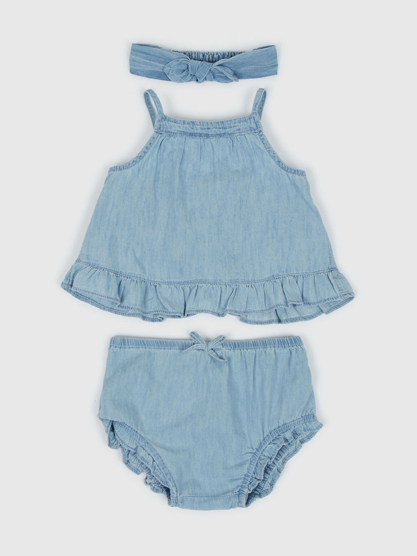 GAP Baby džínový set s čelenkou GAP