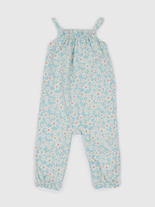 GAP Baby lněný květovaný overal GAP