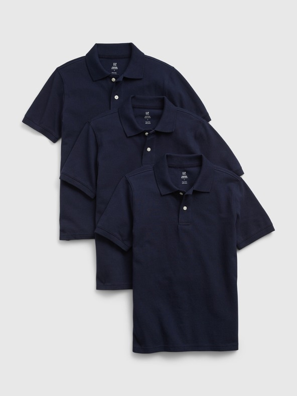 GAP Dětská polo trička uniform organic, 3 ks GAP