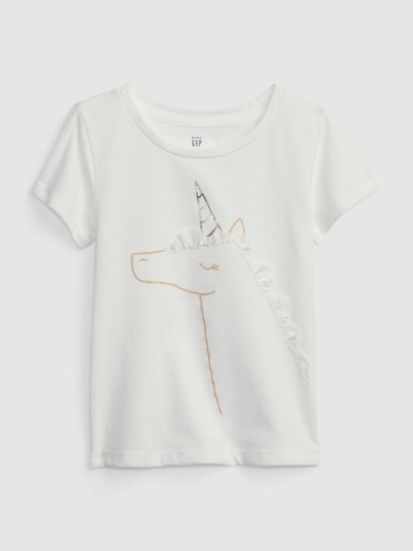 GAP Baby tričko s jednorožcem GAP