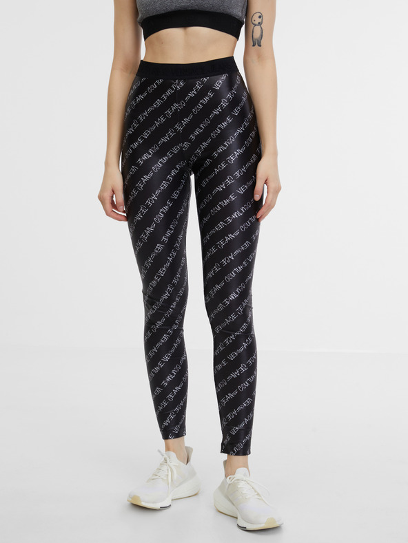 Versace Jeans Couture Černé dámské vzorované legíny Versace Jeans Couture