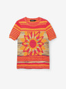 Desigual Oranžové dámské úpletové tričko Desigual Sun Blue