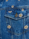Desigual Modrá dámská květovaná džínová bunda Desigual Flowers