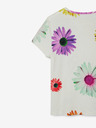 Desigual Bílé holčičí květované tričko Desigual Danerys
