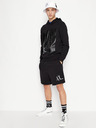 Armani Exchange Černé pánské teplákové kraťasy Armani Exchange