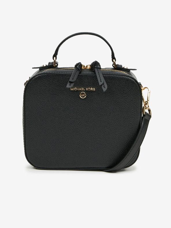 Michael Kors Černá kožená crossbody kabelka Michael Kors Jet Set Charm
