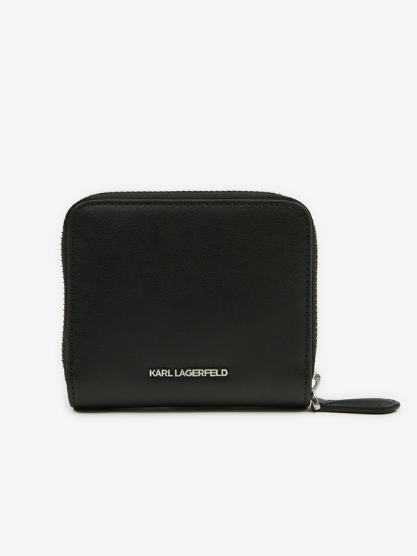 Karl Lagerfeld Černá dámská kožená peněženka KARL LAGERFELD Ikonik