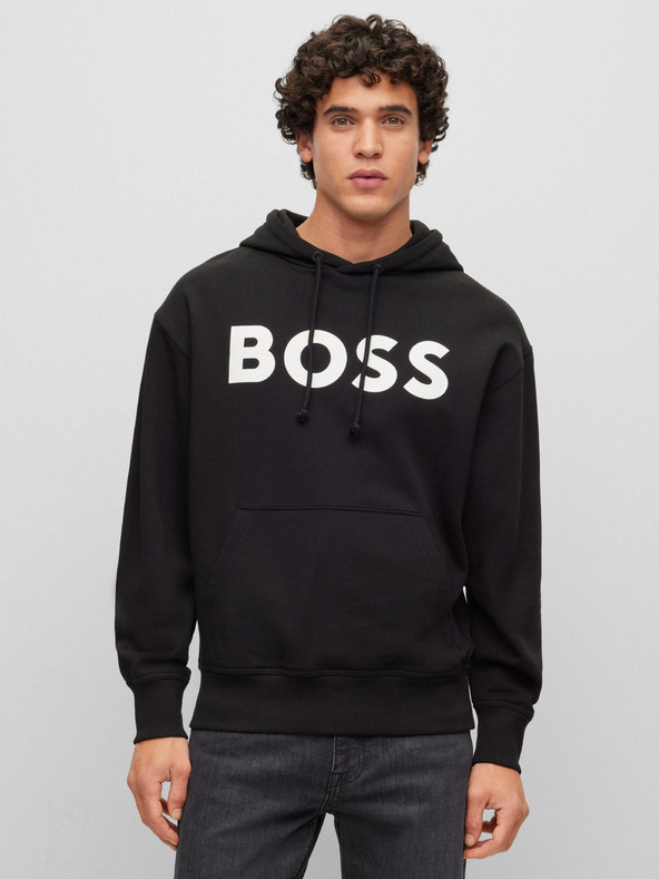 BOSS Černá pánská mikina s kapucí Hugo Boss