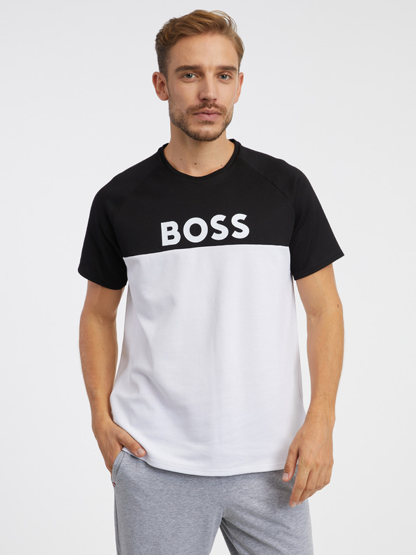 BOSS Černo-bílé pánské tričko Hugo Boss