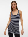 Vero Moda Bílo-modré dámské pruhované basic tílko Vero Moda Maxi