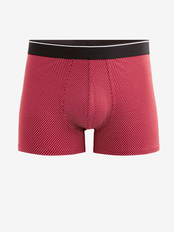 Celio Červené pánské vzorované boxerky Celio Mitch