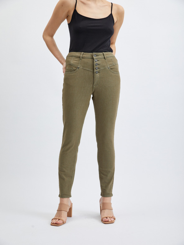 Orsay Khaki dámské skinny fit džíny ORSAY