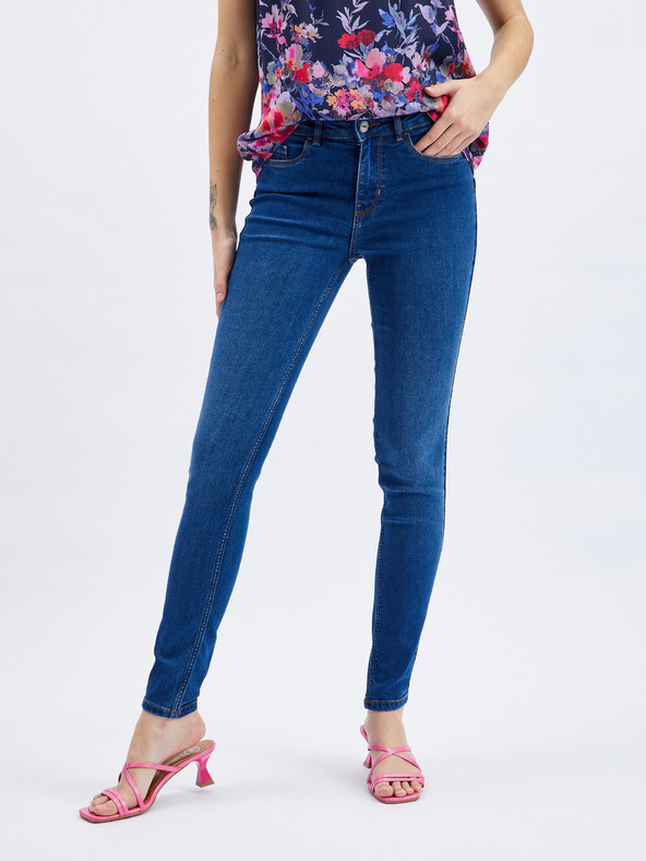 Orsay Modré dámské skinny fit džíny ORSAY