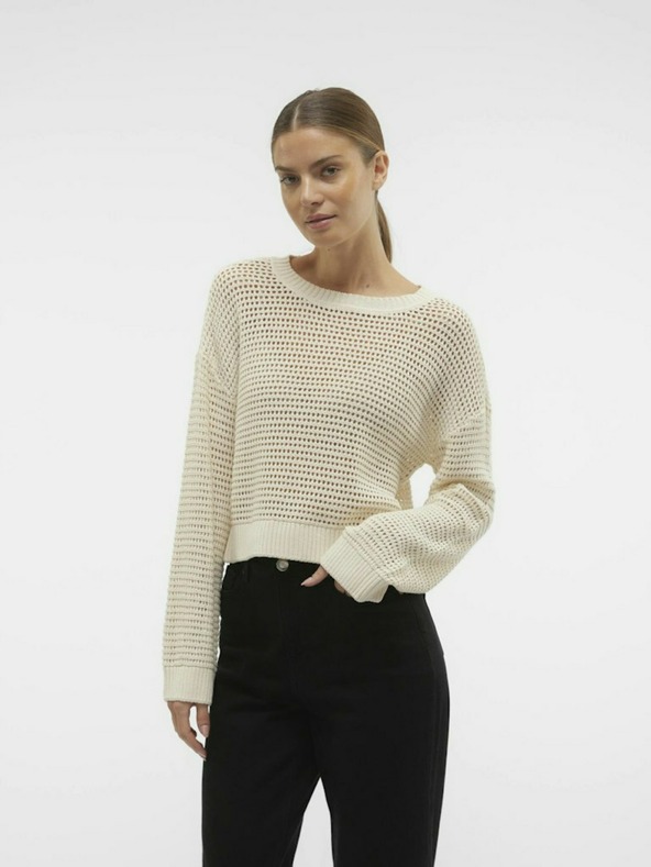 Vero Moda Béžový dámský svetr Vero Moda Madera