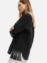 Desigual Černá dámská oversize košile s příměsí lnu Desigual Fringes