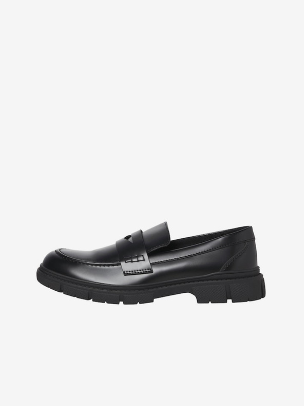 Jack & Jones Černé pánské mokasíny Jack & Jones Baker
