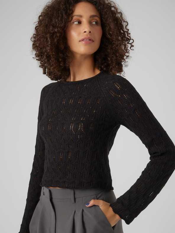 Vero Moda Černý dámský svetr Vero Moda Fabienne