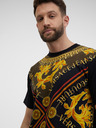 Versace Jeans Couture Černé pánské vzorované tričko Versace Jeans Couture