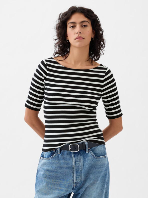 GAP Tričko s lodičkovým výstřihem crop GAP