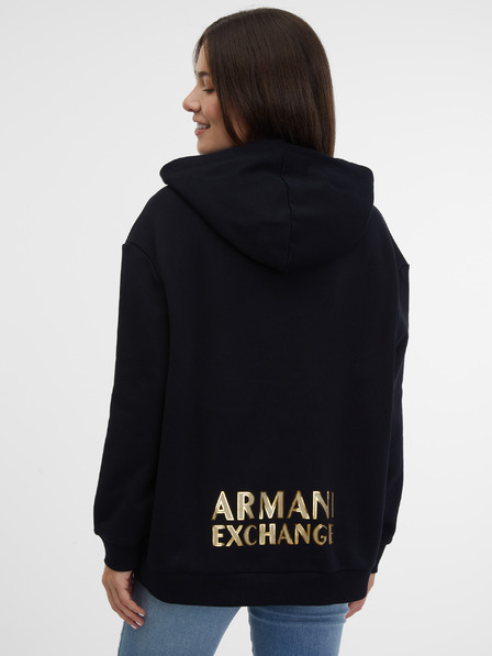 Armani Exchange Černá dámská mikina s kapucí Armani Exchange