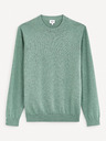 Celio Zelený pánský basic svetr Celio Decoton