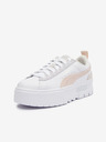 Puma Bílé dámské kožené tenisky na platformě Puma Mayze Mix Wns