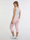 Sam 73 Světle růžové dámské tříčtvrteční slim fit džíny SAM 73 Amara