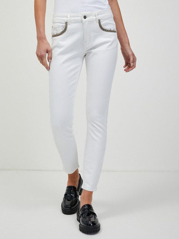 Orsay Bílé zkrácené skinny fit džíny ORSAY