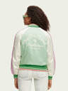 Scotch & Soda Světle zelený dámský oboustranný bomber Scotch & Soda