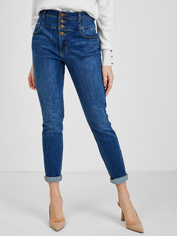Orsay Tmavě modré dámské skinny fit džíny ORSAY