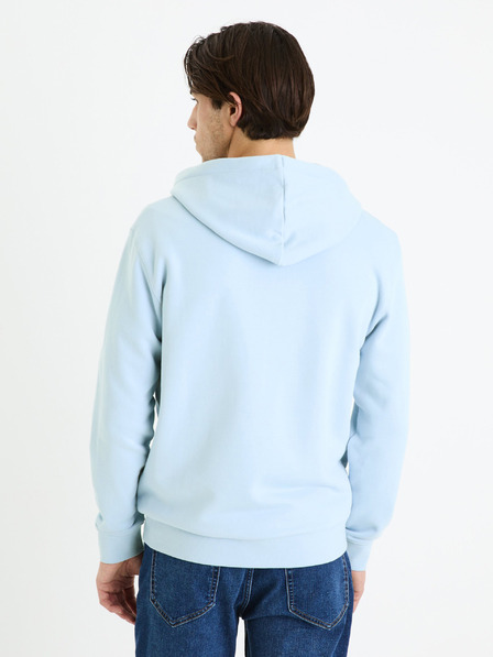 Celio Světle modrá pánská basic mikina Celio Fethree
