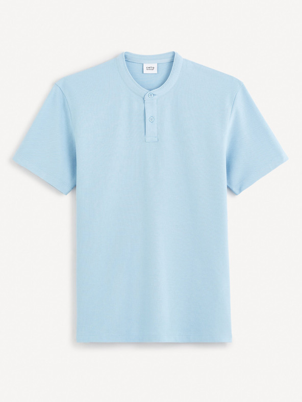 Celio Světle modré pánské basic polo tričko Celio Gesohel