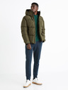 Celio Khaki pánská prošívaná zimní bunda Celio CUNOTTE