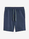 Celio Modro-zelené pánské pruhované krátké pyžamo Celio Cible
